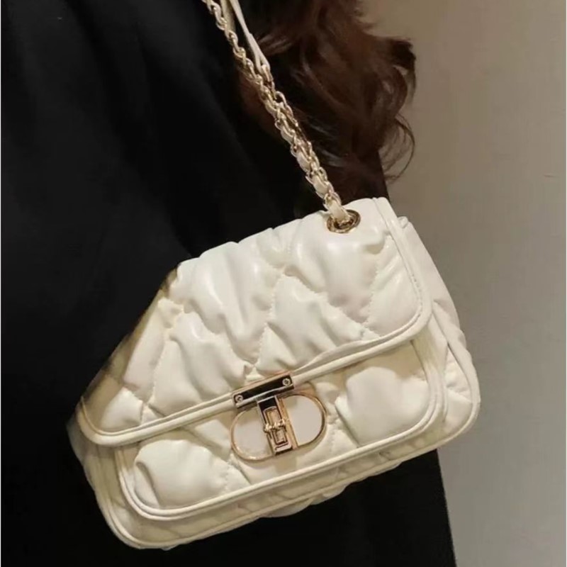 Luxury Bags Quiet - Elegant Pleated Chain Handbag Women Fashion