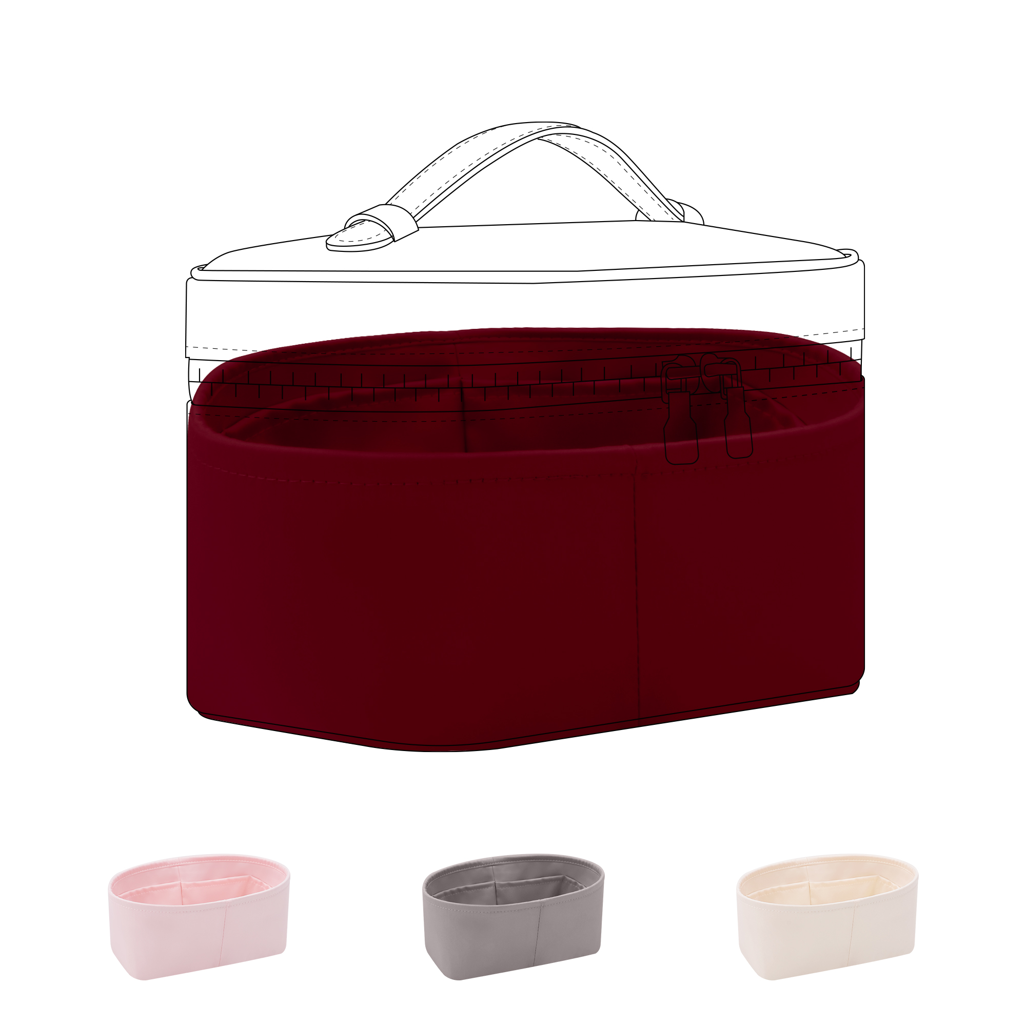 Luxury Bags Lv - DGAZ Silk Purse Organizer Insert For
