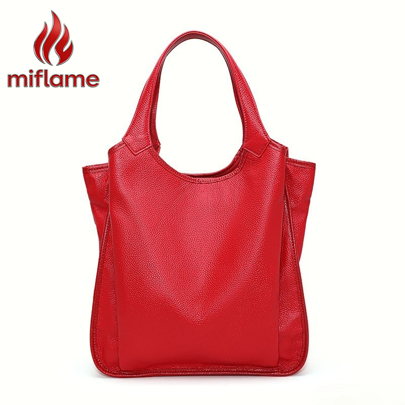 Luxury Bags Quiet - Genuine Leather Shoulder Tote Bag for