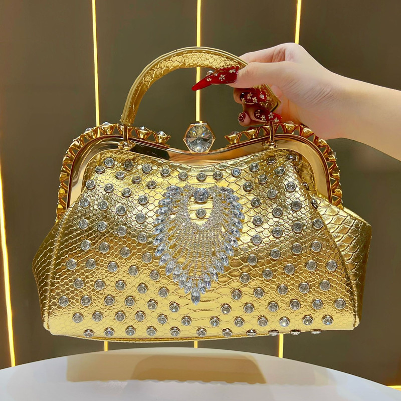 Luxury Bags Lv - 2025 High End Big Rhinestones Top-handle