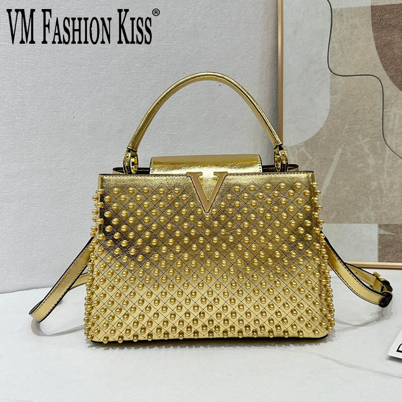 Luxury Bags Lv - VM FASHION KISS Full Pearl Inlay