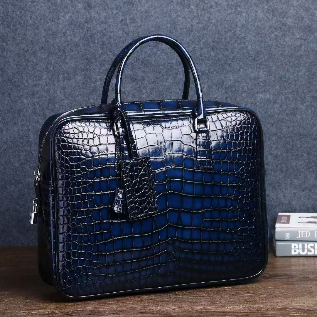 Luxury Bags For Laptop - 2025 New Luxury Alligator Pattern Genuine