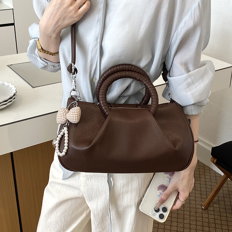 Pleated Design Round Top-handl - Luxury Bags Consignment review and price