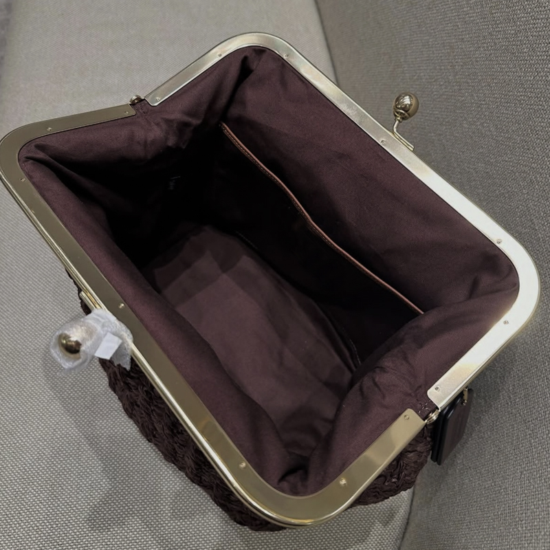 Hand-Woven Kisslock Frame Shou - Luxury Bags On Sale review and price