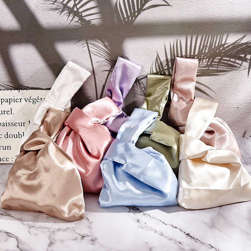 Women Silk Satin Knot Wrist Ba - Luxury Bags Consignment review and price
