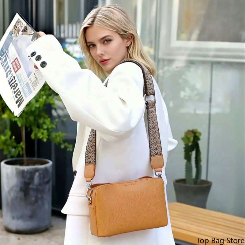 Genuine Leather Square Crossbo - Luxury Bags Quiet review and price