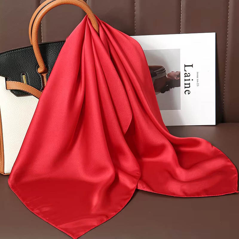 Luxury Solid Color Silk Square - Luxury Bags Office review and price