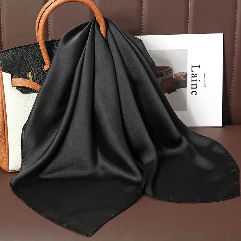 Luxury Solid Color Silk Square - Luxury Bags Office review and price