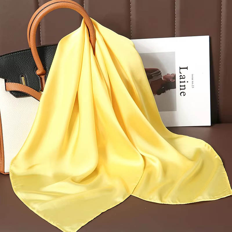Luxury Solid Color Silk Square - Luxury Bags Office review and price