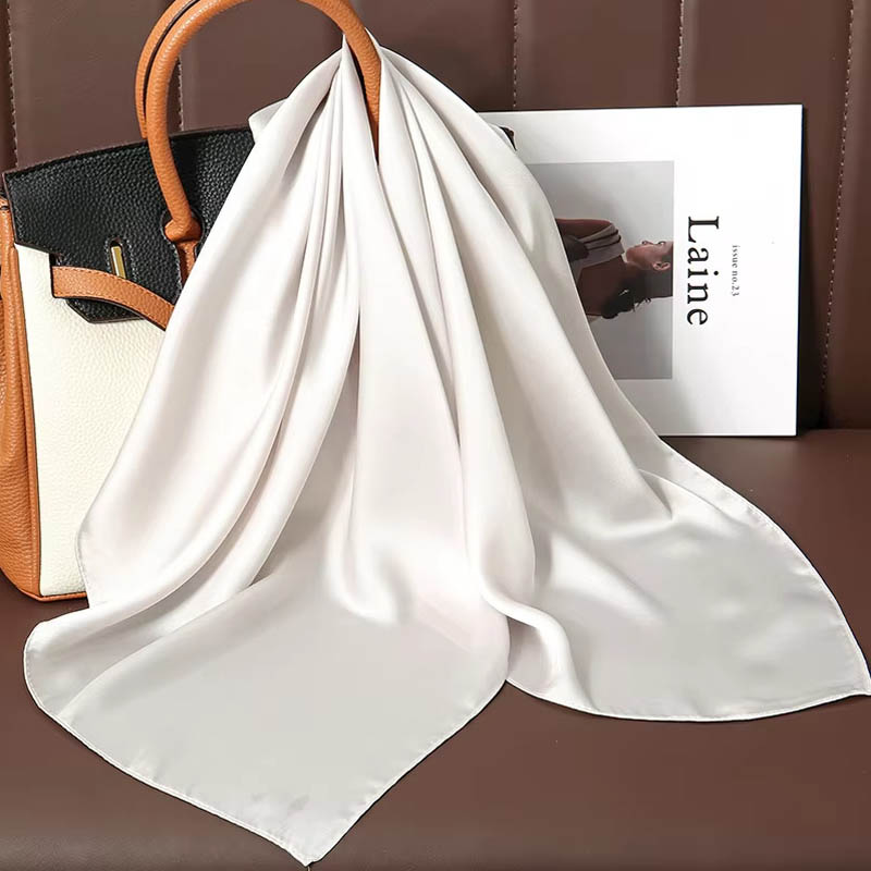 Luxury Solid Color Silk Square - Luxury Bags Office review and price