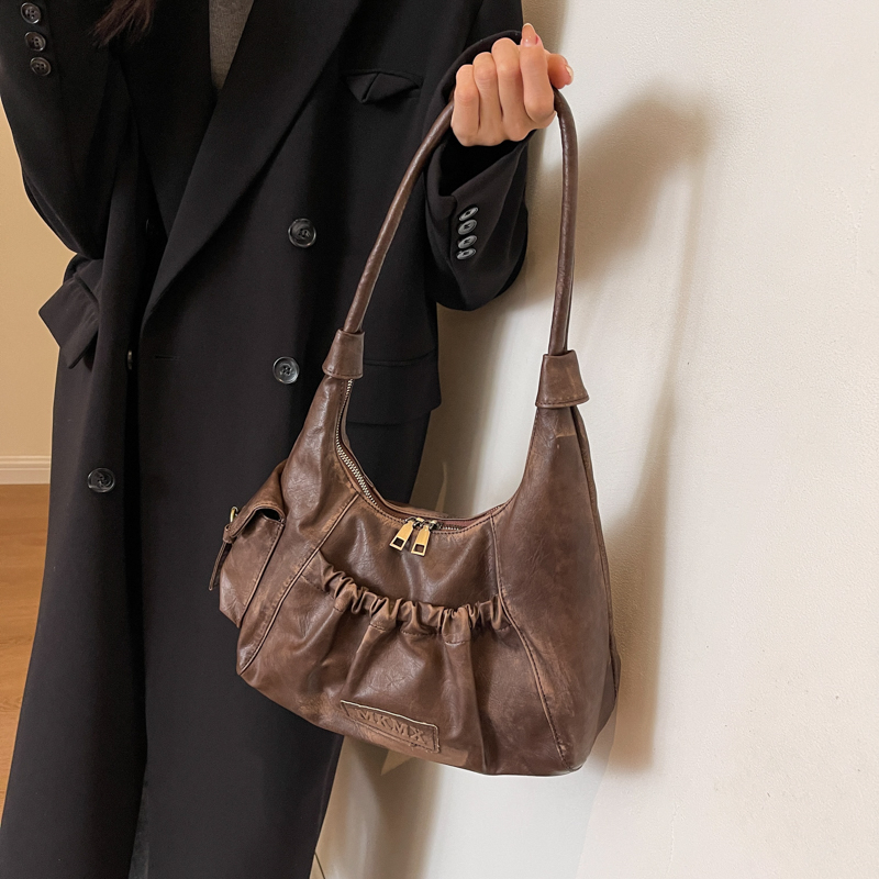 Distressed Vintage Shoulder Ba - Luxury Bags Consignment review and price