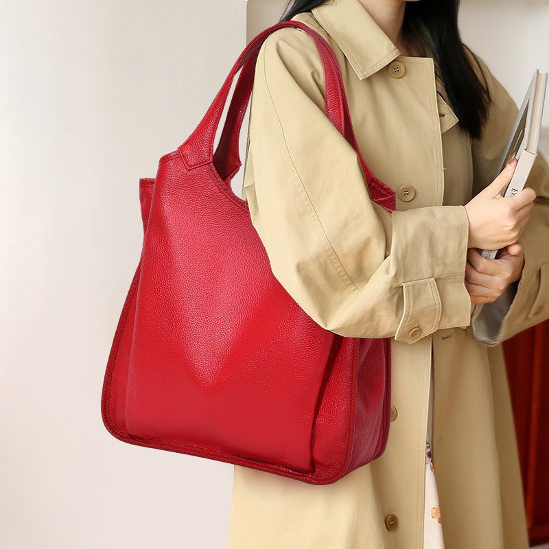 Genuine Leather Shoulder Tote  - Luxury Bags Quiet review and price