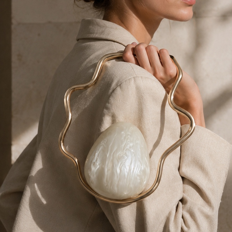 Women mini Acrylic Egg Bag Cut - Luxury Bags On Sale review and price