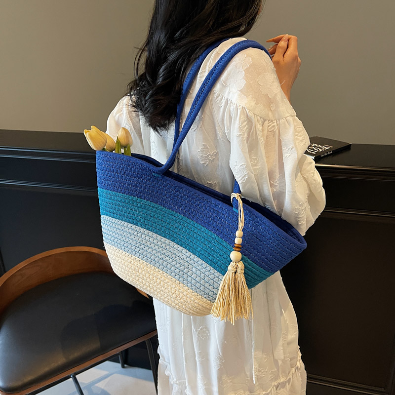 Cotton Rope Woven Design Shoul - Luxury Bags Consignment review and price