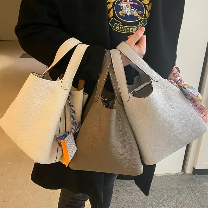 2023 New Contrast Color Cowhid - Luxury Bags Office review and price