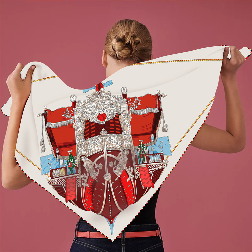 Triangle Shape Silk Twill Scar - Luxury Bags La review and price