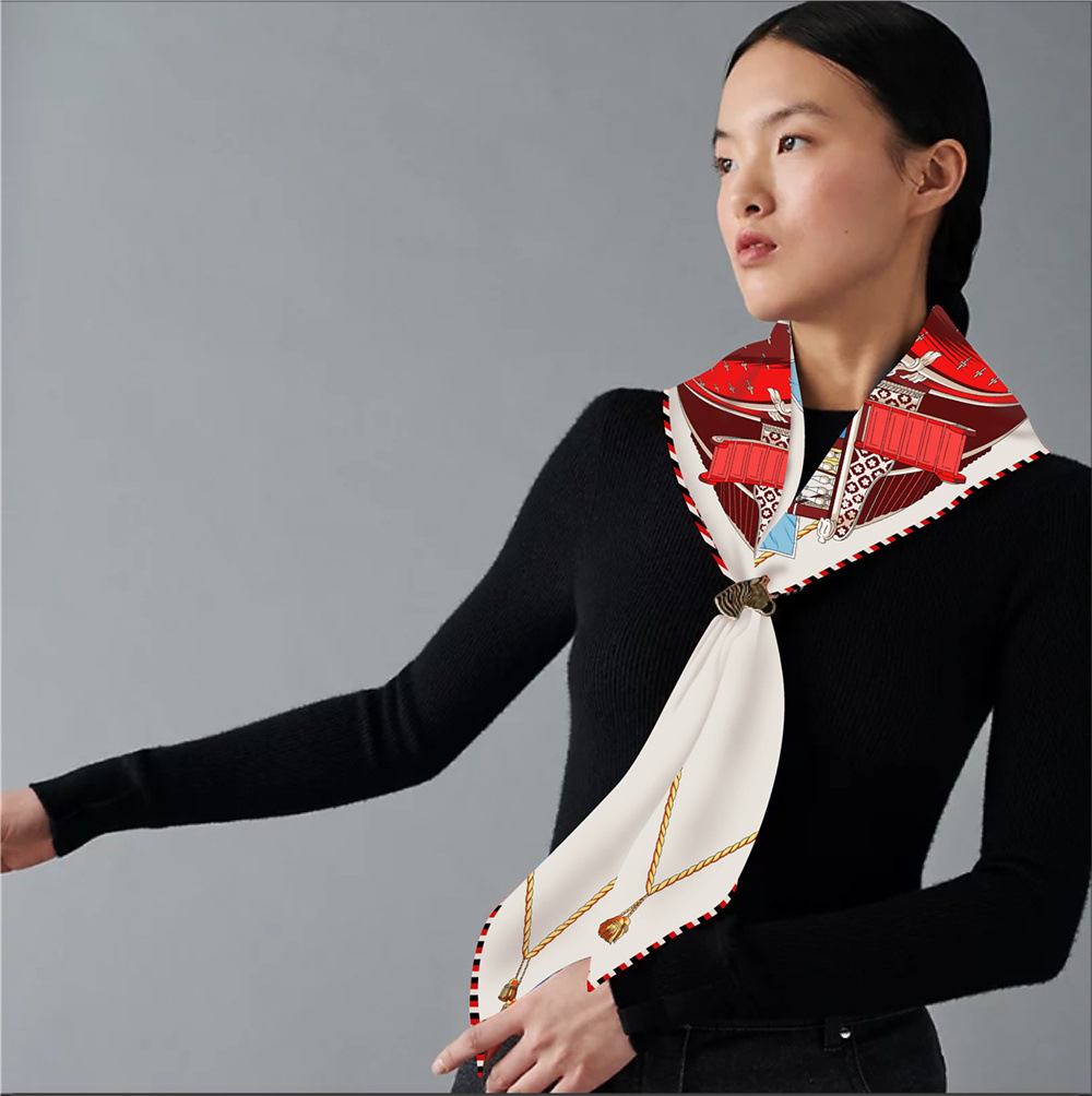 Triangle Shape Silk Twill Scar - Luxury Bags La review and price